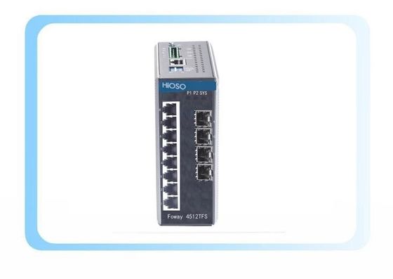 4 1000M SFP 8 10/100/1000M Ports Ethernet Rail Schakelaar 12 Havens