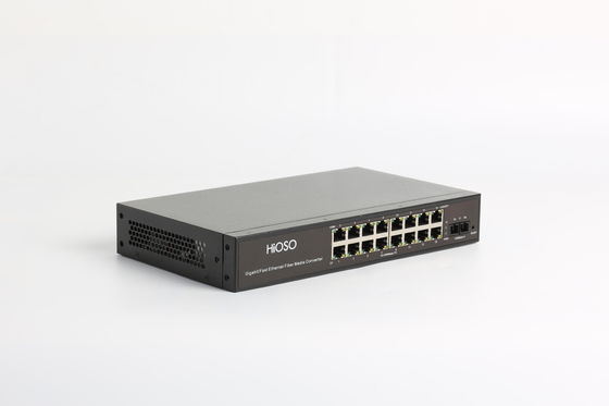 16 10/100M Rj 45 1 1000M Fx Port Optical Vezel aan Rj45-Convertor